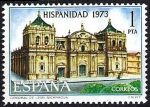 Sellos de Europa - Espa�a -  Hispanidad. Nicaragua.Catedral de León.