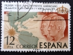 Stamps : Europe : Spain :  PRIMER VIAJE AL CONTINENTE AMERICANO DE SS.MM. JUAN CARLOS Y SOFIA