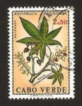 Stamps : Africa : Cape_Verde :  flora, ricino