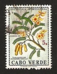 Sellos del Mundo : Africa : Cabo_Verde : flora, tamarindo