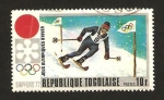 Stamps Africa - Togo -  juegos olimpicos de invierno en sapporo, descenso de esqui