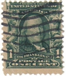 Stamps United States -  1706-1790. Benjamin Franklin.
