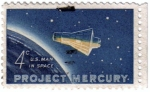 Stamps United States -  U.S. man in space. Project Mercury.