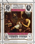 Stamps Yemen -  1969 Vida de Cristo: La parabola del hijo prodigo. Guercino
