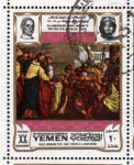 Sellos del Mundo : Asia : Yemen : 1969 Vida de Cristo: Jesucristo y el Centurion. Il Veronese