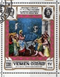 Sellos del Mundo : Asia : Yemen : 1969 Vida de Cristo: Llegada de Jesus a Jerusalen. Giotto