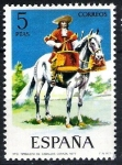Stamps Spain -  Uniformes militares. Dragones a caballo, Timbalero, año 1674.