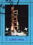 Stamps United Arab Emirates -  1970 Ajman:  Saturno 5 en la plataforma de lanzamiento