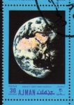 Stamps United Arab Emirates -  1970 Ajman:  Apolo 11, la Tierra desde 170.000 km.
