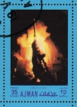 Stamps United Arab Emirates -  1970 Ajman:  Apolo 7, lift off