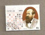 Stamps Laos -  Maestros del ajedrez