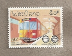 Stamps Laos -  130 Aniv del 1er Metro