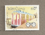 Stamps Laos -  130 Aniv del 1er Metro