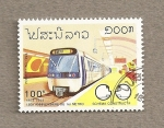 Stamps Laos -  130 Aniv del 1er Metro
