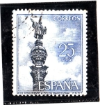 Stamps Spain -  MONUNENTO A COLON (BARCELONA) Nº13