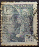 Stamps Spain -  ESPAÑA 1949 1053 Sello General Franco 50c Usado