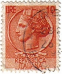 Stamps : Europe : Italy :  Antigua moneda de Siracusa