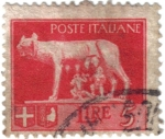 Stamps Italy -  Escultura de la Loba amamantando a dos niños