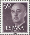 Stamps Spain -  ESPAÑA 1955 1150 Sello Nuevo General Franco 0,60pts