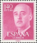 Stamps Spain -  ESPAÑA 1955 1154 Sello Nuevo General Franco 1,40pts