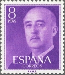 Stamps Spain -  ESPAÑA 1955 1162 Sello Nuevo General Franco 8pts