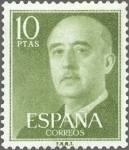 Stamps Spain -  ESPAÑA 1955 1163 Sello Nuevo General Franco 10pts