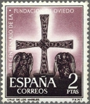 Sellos de Europa - Espa�a -  ESPAÑA 1961 1396 Sello Nuevo XII Cent. Fundación Oviedo Cruz de los Angeles Yv1069