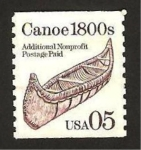 Sellos de America - Estados Unidos -  19 - Canoa
