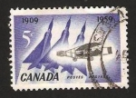 Sellos de America - Canad� -  avion 1909 - 1959