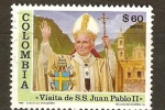 Stamps : America : Colombia :  JUAN  PABLO  II