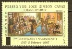 Stamps America - El Salvador -  DEFENSOR  DE  LOS  ESCLAVOS
