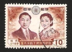 Stamps : Asia : Japan :  624 - Boda Real del Príncipe heredero Akihito y la Princesa Michiko