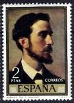 Stamps Spain -  Dia del Sello. Eduardo Rosales y Martín. Rosales por Federico Madrazo.