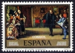 Stamps Spain -  Dia del Sello. Eduardo Rosales y Martín. Presentación de Don Juan de Austria a Carlos I.