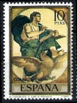 Stamps Spain -  Dia del Sello. Eduardo Rosales y Martín. El Evangelista San Juan.