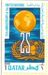 Stamps Qatar -  25 Aniv.Naciones Unidas