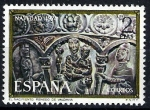 Stamps Spain -  Navidad1974. El nacimiento, Renato de Valdivia.