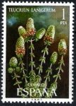 Stamps Spain -  Flora. Teucrium lanigerum.