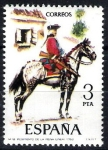 Stamps Spain -  Uniformes militares. Regimiento de la Reina, Línea, año 1763