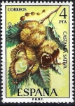 Stamps Spain -  Flora. Castaño, Castanea sativa