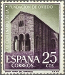 Sellos de Europa - Espa�a -  ESPAÑA 1961 1394 Sello Nuevo XII Cent. Fundación Oviedo Sta. Mª del Naranco Fruela Yv1067