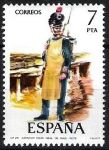 Stamps Spain -  2281 Uniformes militares. Zapador del Regimiento Real de Ingenieros, año 1809.