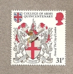Sellos de Europa - Reino Unido -  500 Aniv. del Colegio de Armas