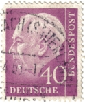 Stamps Germany -  Theodor Heuss