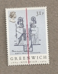 Sellos de Europa - Reino Unido -  100 Aniv del meridiano de Greewich