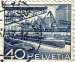 Stamps Switzerland -  Paisaje muelle. Helvetia.