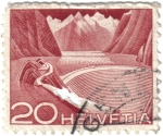 Stamps Switzerland -  Paisaje presa. Helvetia