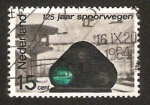Stamps : Europe : Netherlands :  125 anivº del ferrocarril