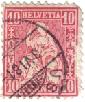 Stamps Switzerland -  Clasico. Helvetia