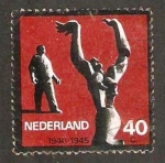 Stamps Netherlands -  esculturas 1940-1945